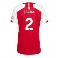 Arsenal William Saliba #2 Domaci Dres za Ženska 2023-24 Kratak Rukav